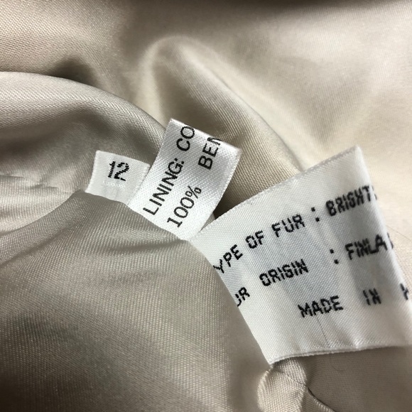 FOX FUR, Sakowitz Furs, long sleeve, Tan, Jacket, size 12 - Picture 6 of 10